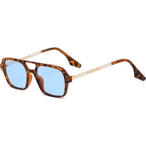 Double Beam Vintage Pilot Sunglasses For Women Men Small Driver Retro Sun Glasses Female Square Shades UV400 Zonnebril Oculos