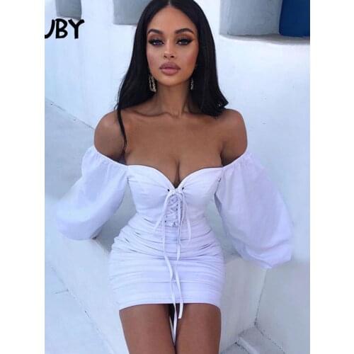 Летние платья с открытыми плечами SRVBY China At AliExpress