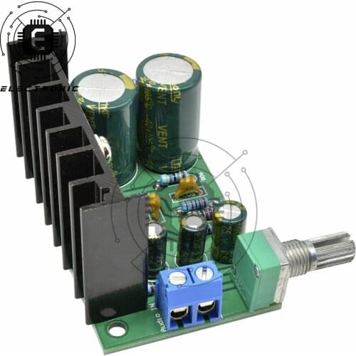 TDA2050 5W-120W 1 Way One Channel USB Audio Power Supply Amplifier Board Rotate Potentiometer Swtich Electric Capacity