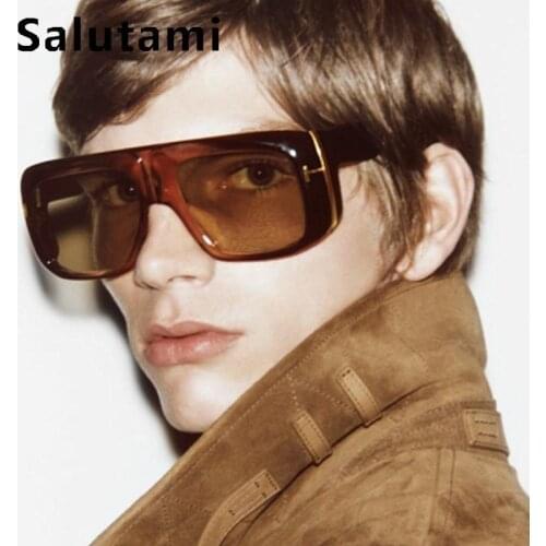 Vinatge Thick Letter Frame Sunglasses For Men Luxury Brand Retro Black Punk Sun Glasses Male Square Shades Women Eyewear 2019