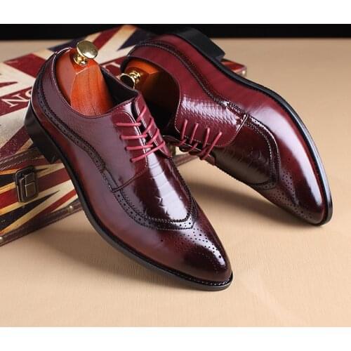 High Quality Italian Leather Shoes Fashion Business Casual Shoes High-end Shoes Flat Dress Party Shoes 2021, Large 48