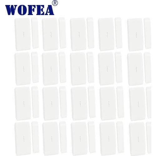 Wofea 3V Wireless window and door sensor 1527 battery not included 20pcs/lot for home wifi GSM alarm