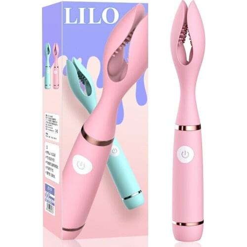 Clip Vibrator Female G-spot Clitoris Stimulation Nipple Clip Tease Flirt Double-headed Frequency Conversion Device Sex Toys