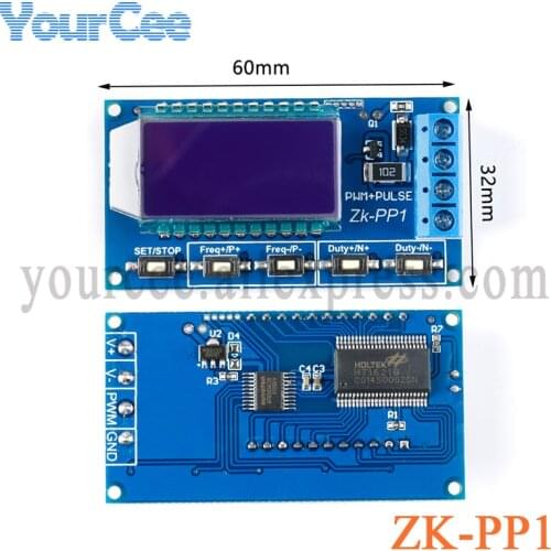 ZK-PP1 PWM Pulse Number Frequency Duty Cycle Adjustable Generator Module Square Wave Rectangular Wave Stepper Motor Turn Driver