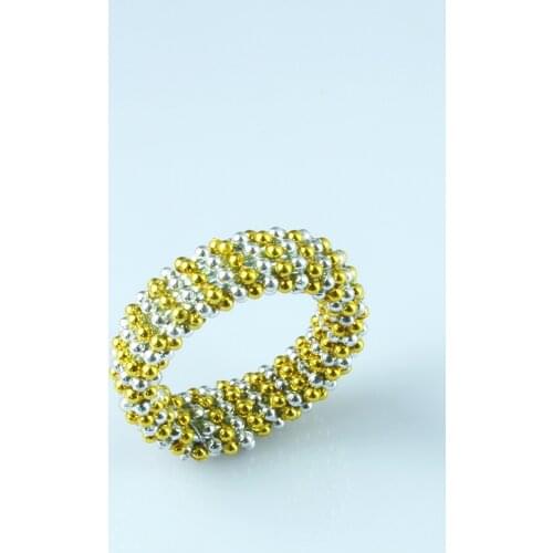 Gold And Silver Beaded Wedding Napkin Ring