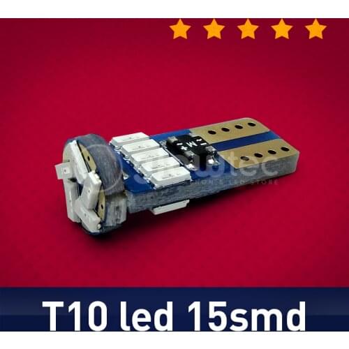 1pc LED T10 canbus led W5W Canbus t10 led 15smd 3014 LED nonpolarity Light External Light GLOWTEC