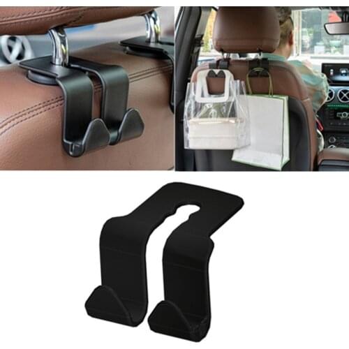 2PCS Car Multi-function Mobile Phone Holder Hook Car Creative Rear Headrest Hook Car Lock Type Mobile Phone Holder Auto Parts