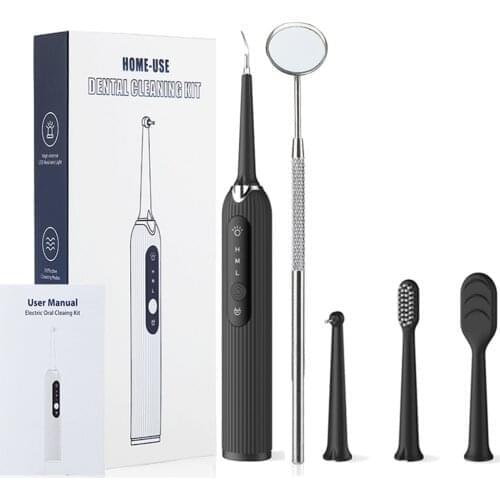 4 in1 Electric Dental Calculus Remover Plaque Remover for Teeth Ultrasonic Tooth Cleaner Dentist Whiten Teeth Health Hygiene Kit
