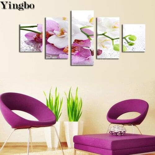 5 pcs set 5D Diy Square Diamond Painting Magnolia Flowers cross-stitch Kits Mosaic Painting Rhinestones Embroidery beadwork