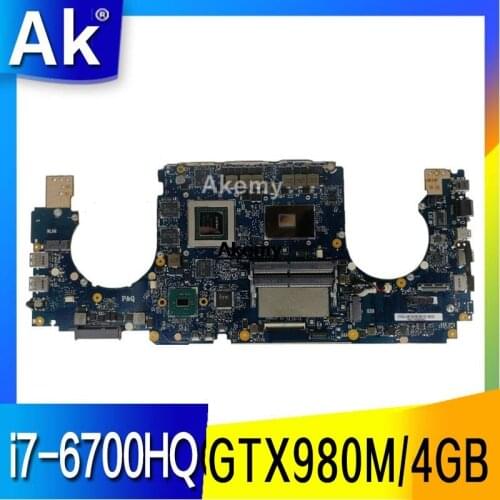 AK i7-6700HQ GL502VY Motherboard GTX980M/4GB For Asus GL502 GL502V GL502VY Laptop Mainboard Motherboard test 100% OK