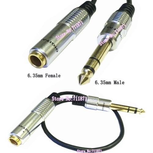 Male Female 6.35mm Audio Cable 6.35mm Male Plug Jack to 6.35mm Female Audio Extension Cable 6.35 Male Female Audio Line