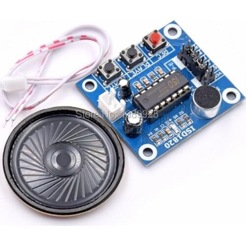 Free shipping 10pcs /LOT ISD1820 Voice Recording Recorder Module With Mic Sound