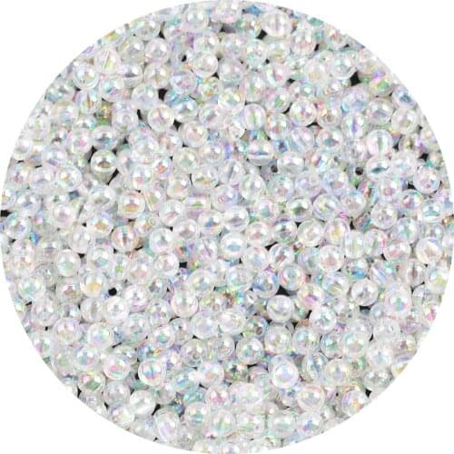 6/8/10mm White Red Rainbow Pearl Beads Round Multi Acrylic Loose Spacer Beads for Jewelry Making DIY Bracelet Necklace Crafts