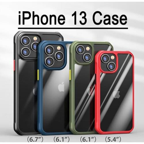 Phone Case Shockproof Armor Matte Case For iPhone 13 Pro Max iPhone 13 Mini Luxury Silicone Bumper Clear Hard