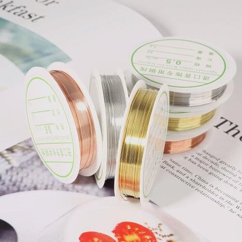 Colorfast Copper Wire For 0.2-1mm Bracelet Necklace Jewelry DIY Accessories Craft Beading Wire Long-lasting fixed color