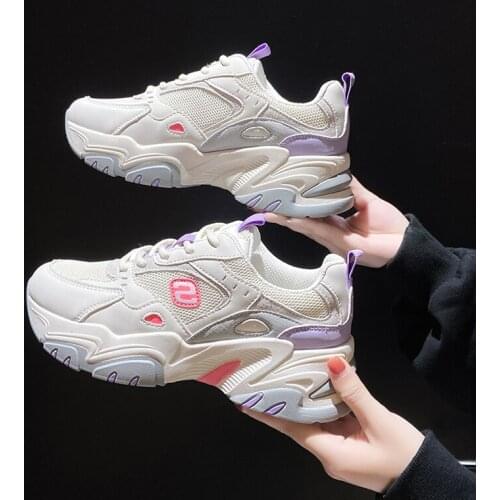 Womens Vulcanized Shoes 2021 Fashion Autumn Casual Sneakers Women Breathable Walking Mesh Platform Shoes for Women Sneakers