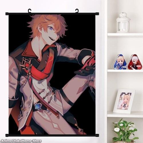 COOL Game Genshin Impact Tartaglia Cosplay Poster Wall Scroll Painting Mural Fashion Home Decor Collection Art
