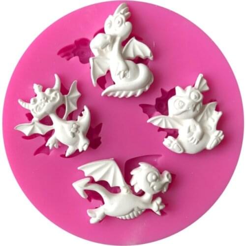 Small dinosaur candy silicone mold DIY cake chocolate candy baking tool