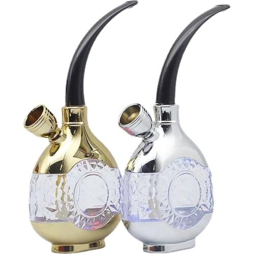 Multifunction Colorful Acrylic Resin Shisha Water Filter Pipe Tobacco Holder Hookah Hose LED Lights Glow Smoking Accessories Set