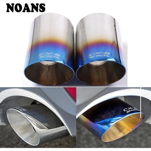 2pcs Stainless Steel Car Exhaust Tip Muffler Pipe Cover For CX5 CX 5 Mazda CX-5 KF 2018 2019 2012 2013 2014 2015 2016 2017