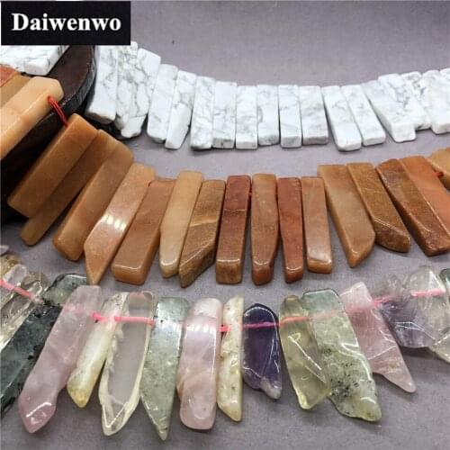 Natural White Turquoise Red Aventurine Colorful Crystal Irregular 40cm/strand