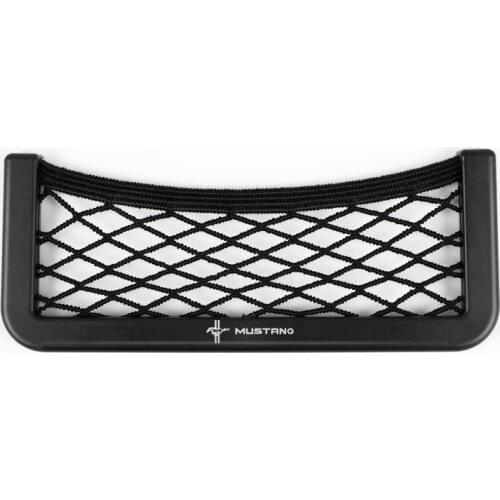 1pcs Car Seat Side Back Storage Net Bag Phone Holder Pocket Organizer for Ford Mustang 2015 2017 2018 Accessories