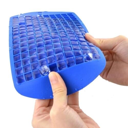 Food Grade Silicone Ice Tray Fruit Ice Cube Maker Creative Small Ice Cube Mold Square Shape Eco-friendly Cavity Small Cube