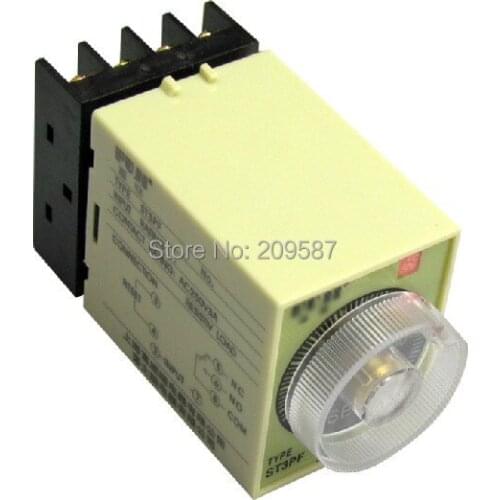12VDC power off delay timer time relay 0-3 minutes ST3PF & Base