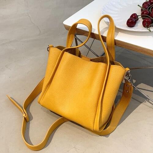 Luxury Designer Womens Handbag PU Leather Quality Messenger Crossbody Bag Casual Fashion Womens Bag Solid Color Shoulder Bag