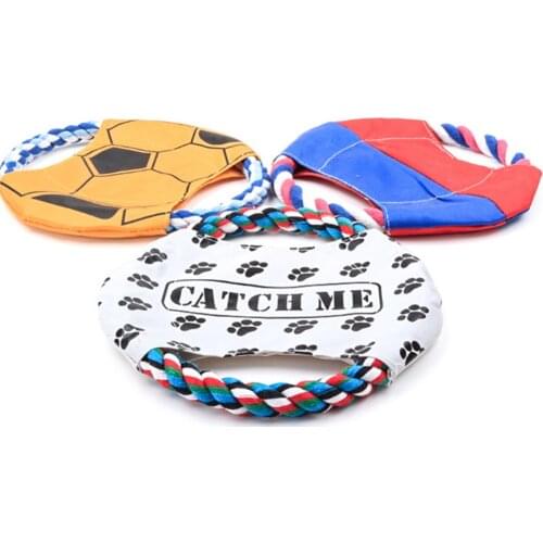 Dog Outdoor Training Flying Discs Durable Pet Puppy Interactive Toy Nylon Big Dogs Game Chew Rope Toy Funny Flying Saucer Toys