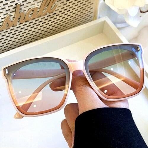 2021 New Square Oversized Sunglasses Women Luxury Brands Sunglass Men Vintage Black Sun Glasses Shades Colored Goggle UV400