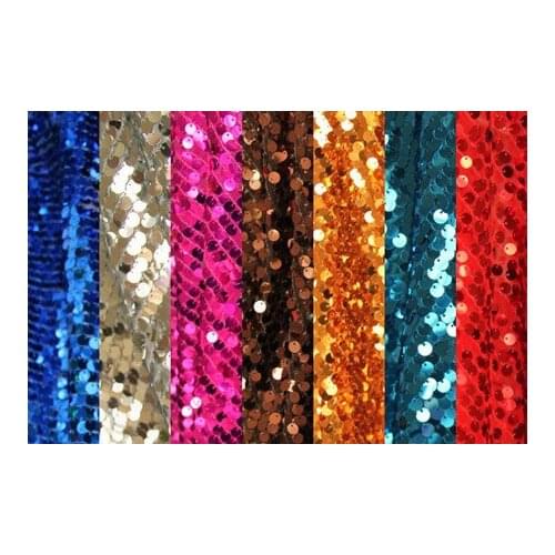 Specials 9mm 2017 Sequined Cloth Curtain Decorative Material Wholesale Wedding Dance Performance Garment Fabric 30m/ot