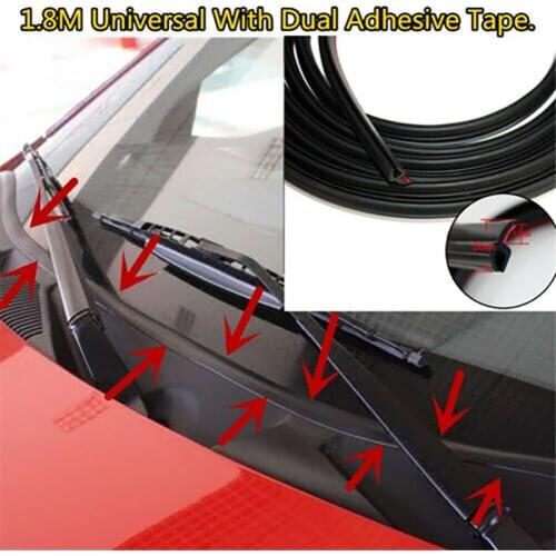 Universal Sealed Strip Upgraded Windshield W/ Tape Rubber Weatherstrip 1.8m Adhesive