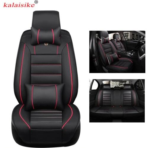 Kalaisike universal leather car seat covers for Nissan all models note almera x-trail leaf teana tiida altima juke qashqai