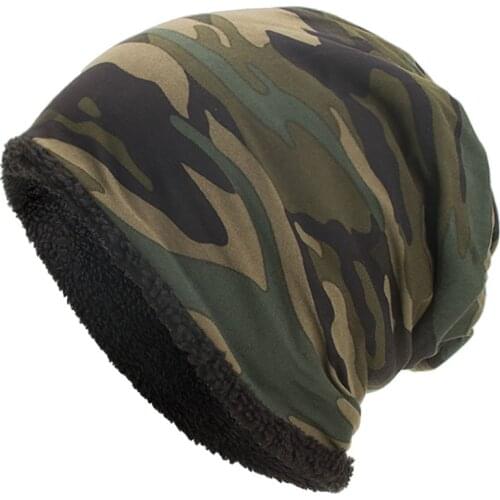 Camouflage Green Hats Brand Autumn And Winter Dual-use Hats For Women Skullies And Beanies Ladies thin Design Girl#p8