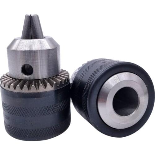 1pcs 1.5-13mm B16 3/8 Thread Drill Chuck Conversion Drill Chuck 1/2 M12x1.25 Wrench Into Electric Drill Keyless 3 Jaw Chuck