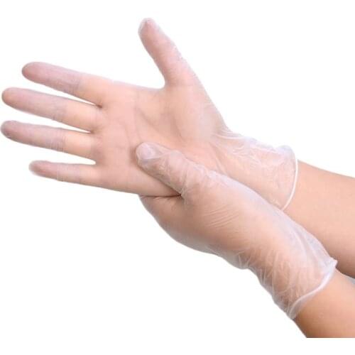 10/50/100pcs/bag Disposable PVC Vinyl Rubber Gloves for Laboratory Restaurant Locomotive Repair Tatto Waterproof Gloves