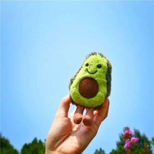 13cm Fruit Avocado Pendant Cute Doll Keychain Plush Toy Stuffed Toys Women Ladies Bag Pendant Nice Christmas Gift For Girl