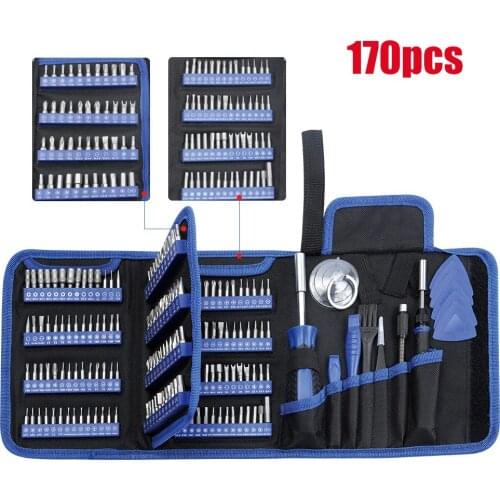 170pcs Screwdriver Set Screw Driver Bit Multi-function Precision Torx Hex Repair Device Hand Tools For Computer PC Mobile Phone