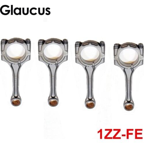 4pcs 1ZZ 1ZZFE 1ZZ-FE engine connecting rod for Chevrolet Prizm Pontiac Vibe 1.8L 1998-2008 13201-29038 1320129038 13201 29038