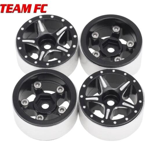 4PCS 1.0" CNC Beadlock Micro Crawler Wheel Rim Hub for 1:24 RC Crawler Car Axial SCX24 90081 AXI00001
