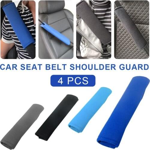 4pc Car Seat Shoulder Strap Pad Cushion Cover Universal Car Belt Protector Interior Seatbelt Cover for Adults Kids Car Accessory