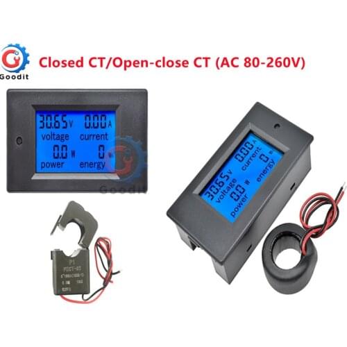 Multimeter Digital LED multi-function Power Monitor Energy Voltmeter Ammeter Watt Voltage Home Electric Meter AC 80~260V 100A