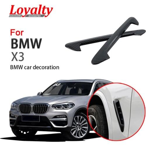Loyalty for BMW X3 2018 2019 Exterior Air Flow Fender Side Wing Vent Door Covers Trim ABS Car Styling Auto Accessories