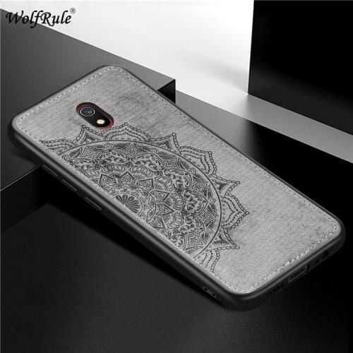 Cover For Redmi 8A Hard Phone Case For Xiaomi Redmi 8A Shcokproof Soft TPU Fabric Texture Phone Cover For Redmi 8A Funda 6.2"