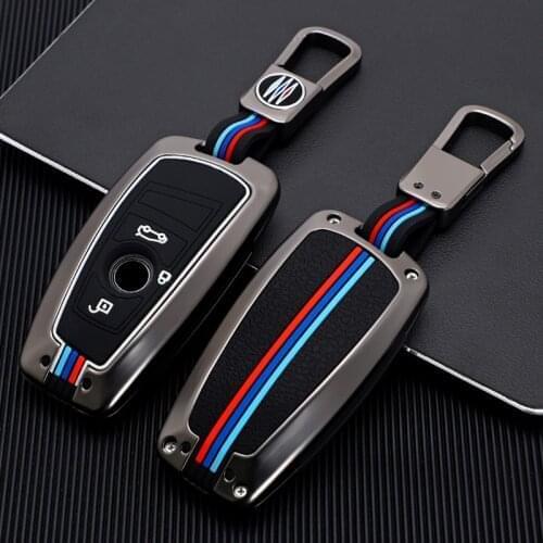 Galvanized Alloy Car Smart Key Fob Case SKin Cover for BMW 3 4 5 Series 320i 530i 550i F20 F21 F30 F31 F25 F01 F02 Car Key Case
