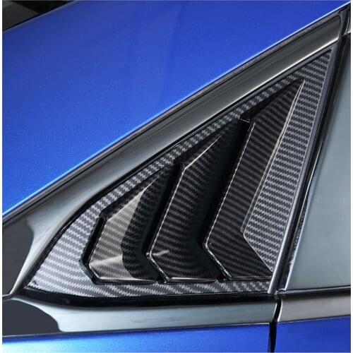 For Honda Civic 10th Gen 4dr Sedan 2016-2019 ABS Plastic Rear Window Triangle Shutters Cover Trim Car Accessories