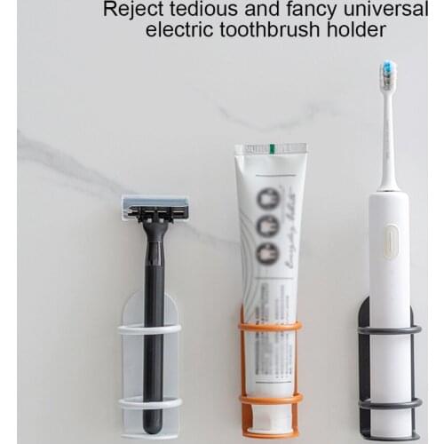 Electric Toothbrush Holder Toothbrush Storage Rack Wall Mounted Toothbrush Holder Iron Draining Bathroom Shelf Toothbrush Holder