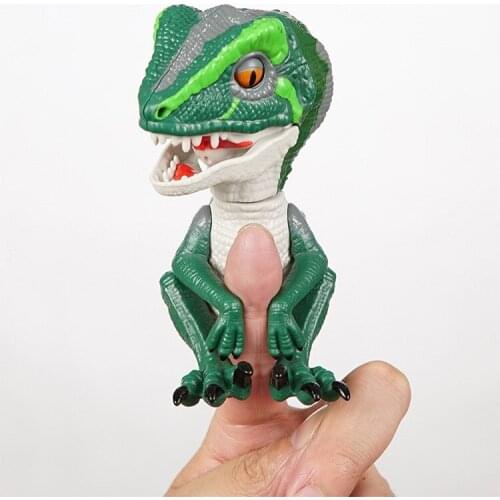 Fingertip Dinosaur Electronic Pet Interactive Toy Domesticated Raptor Bruce Finger Dinosaur Kids Xmas Gift Toys for Children
