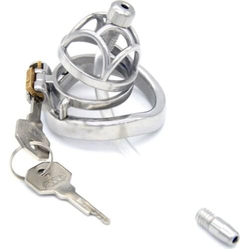 Adult Toys New Male Chastity Cage CB6000 Penis Cage 40/45/50mm Penis Rings Hollow Design with Catheter JJ Cage Sex Toys for Men